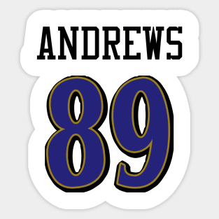 Baltimore Ravens Andrews 89 American Football Sticker